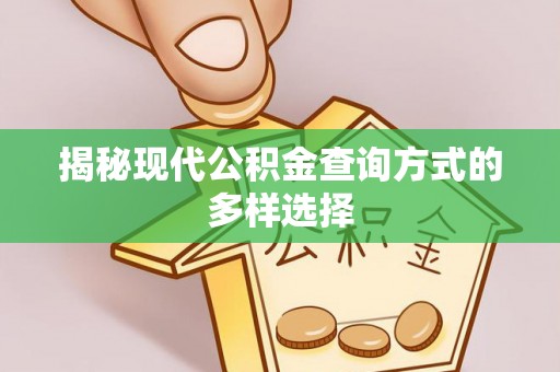 原州揭秘现代公积金查询方式的多样选择